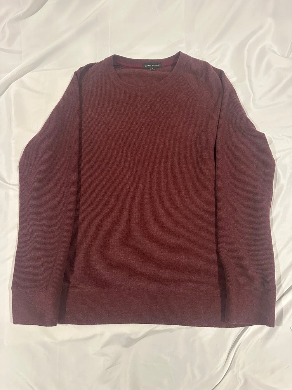 Banana Republic Burgundy Marled Crewneck Sweater XL
